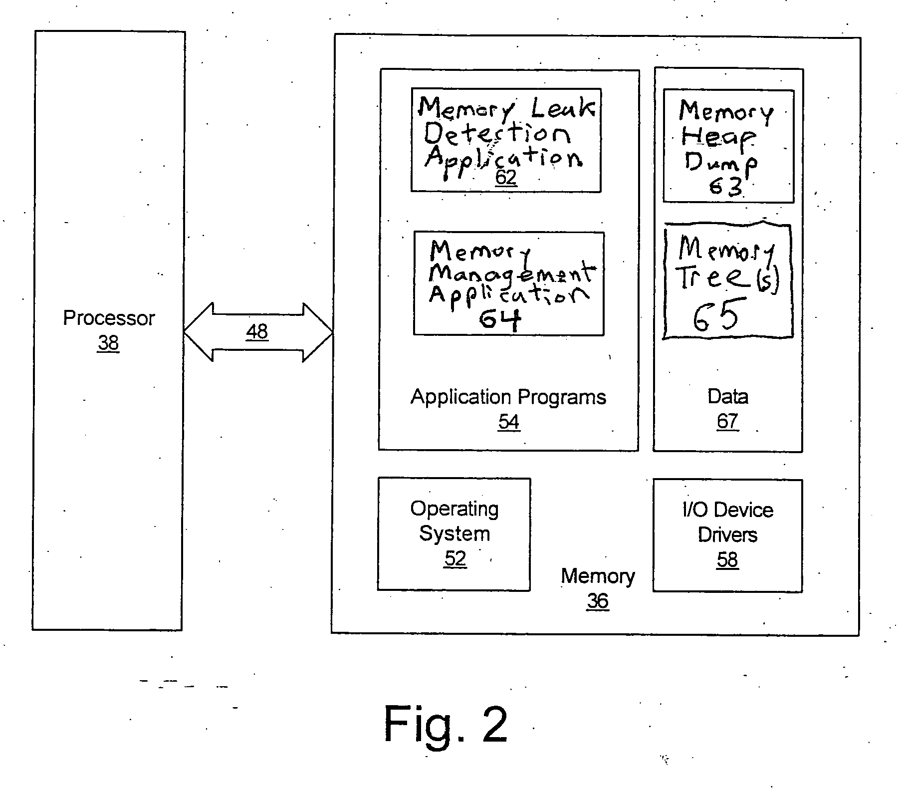 Methods, systems and computer program products for detecting memory leaks