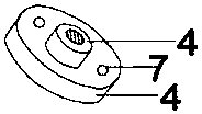 Single-axis anti-eccentric system for small fan bearing