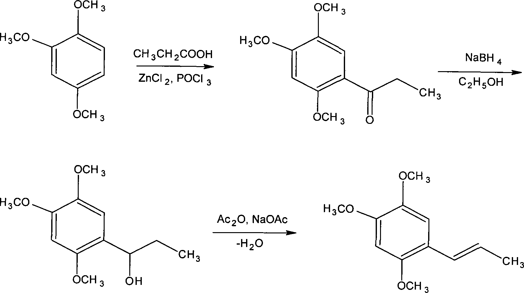 Novel method for synthesizing alpha-asarone
