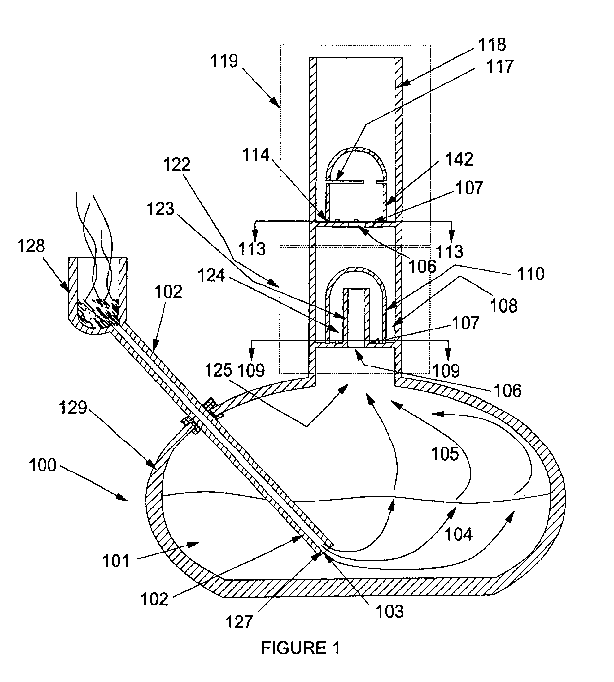 Method for generating small bubbles for a smoke-filled air stream