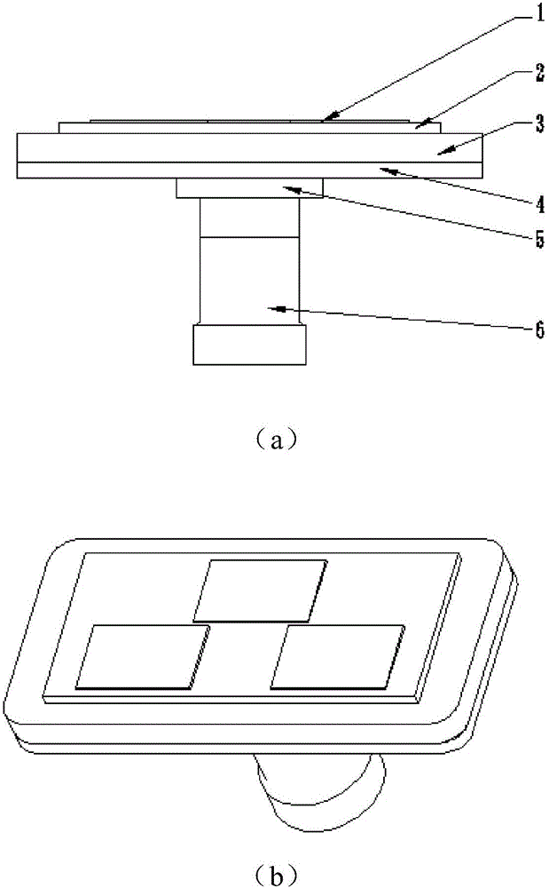 Large-scale infrared focal plane structure with thermal stress unloading capacity