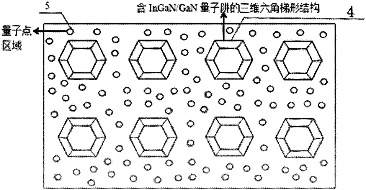 Single-chip white light LED device without fluorescent powder and with adjustable color rendering index and preparation method thereof