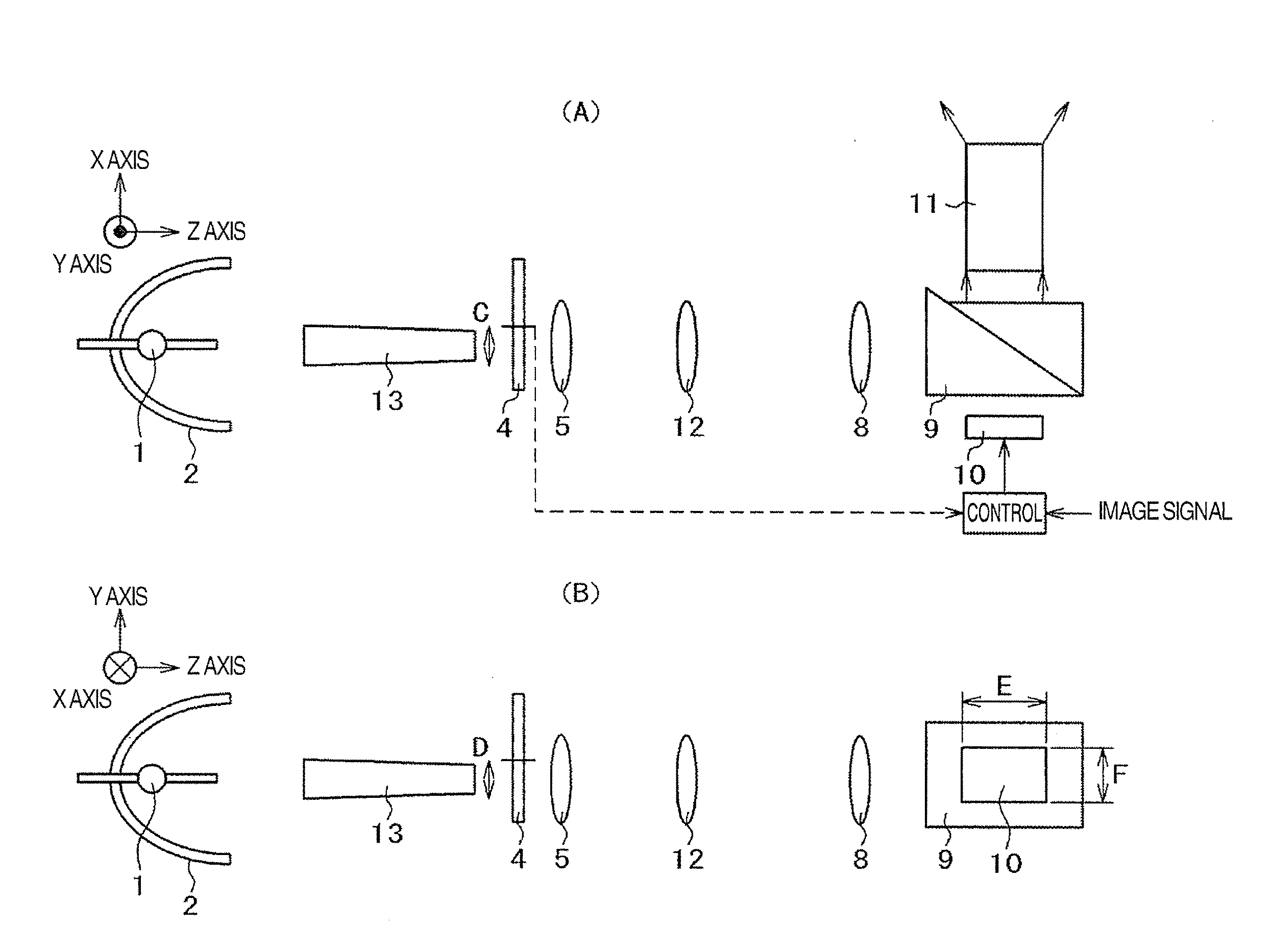 Projection-type video-image-displaying device