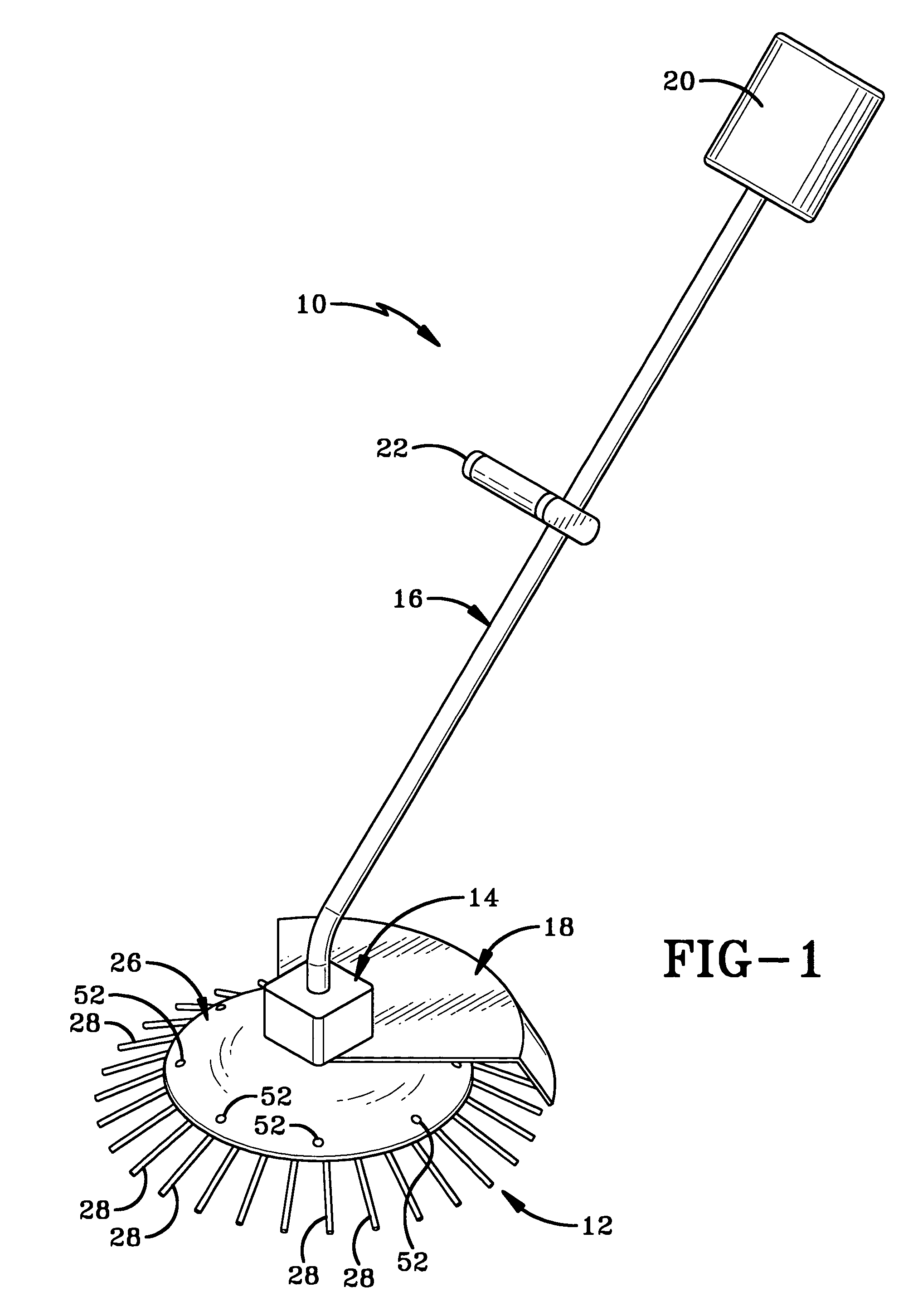 Rotary tool for spreading particulate materials and method of using the same