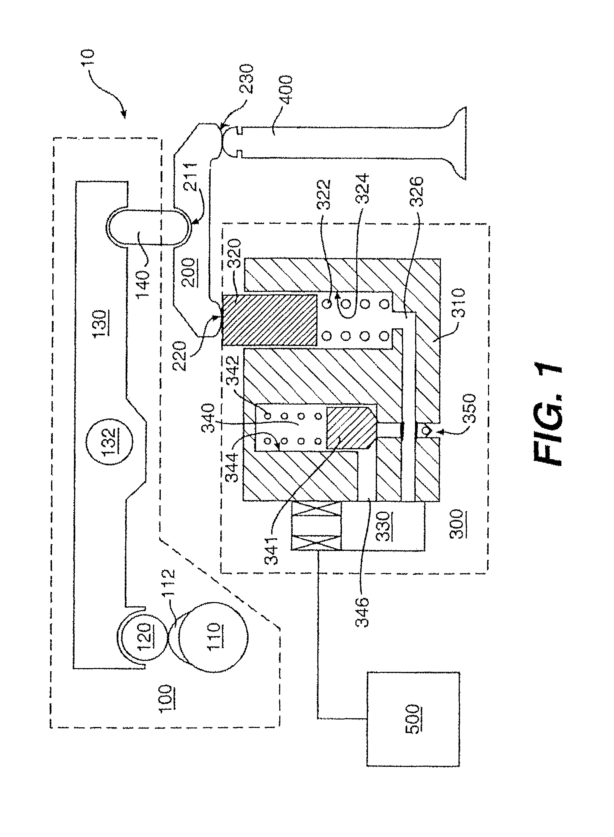 Variable lost motion valve actuator and method