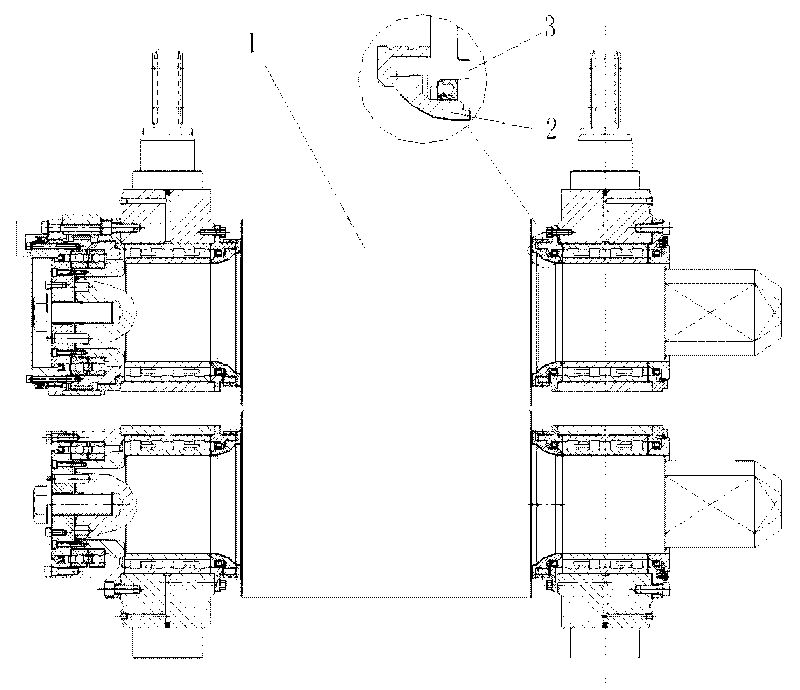 Bar mill roller system sealing device