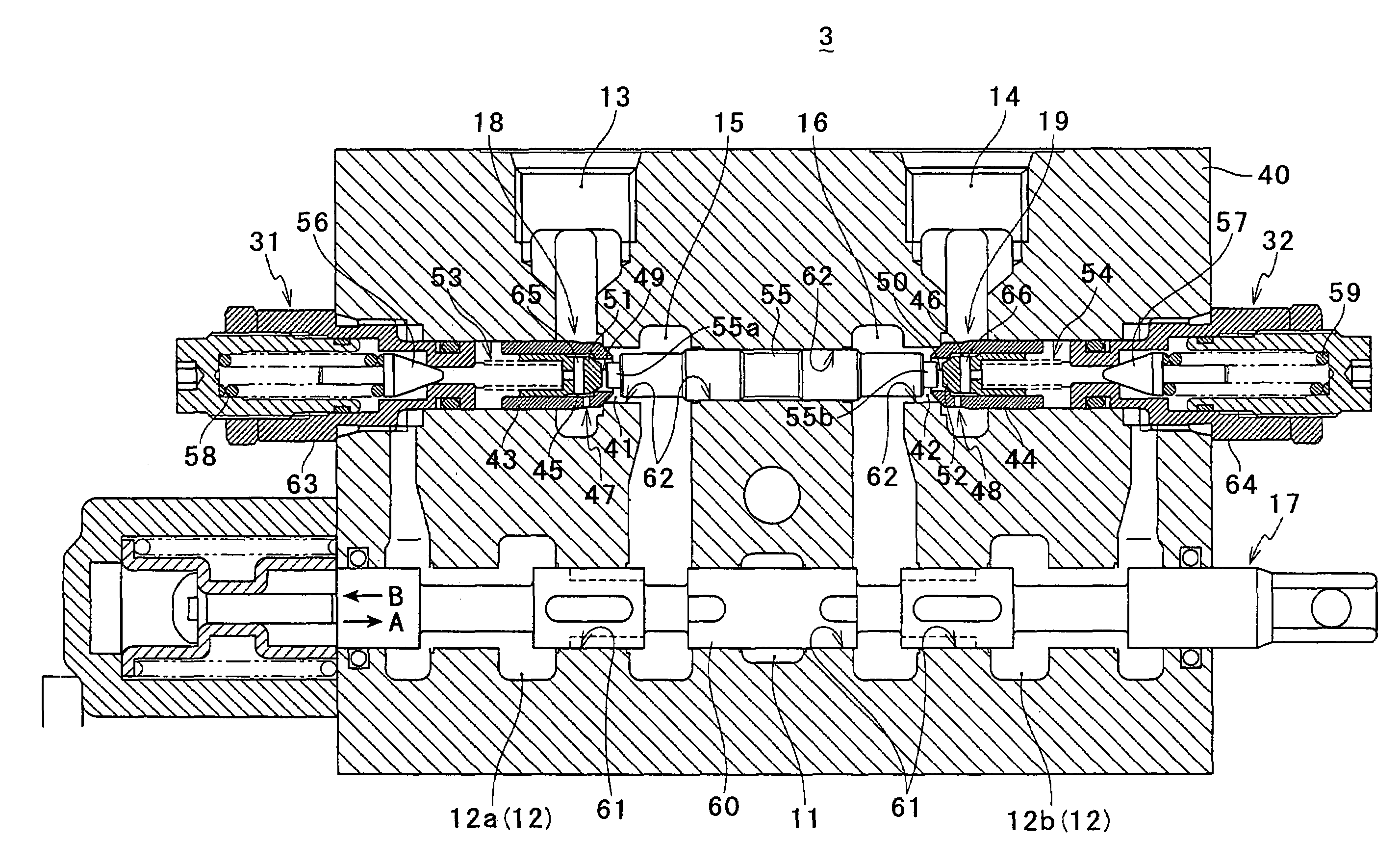 Hydraulic circuit and its valve gear
