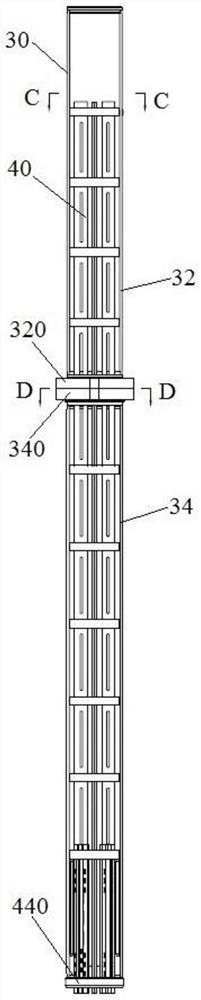 Nuclear power station control rod guide cylinder