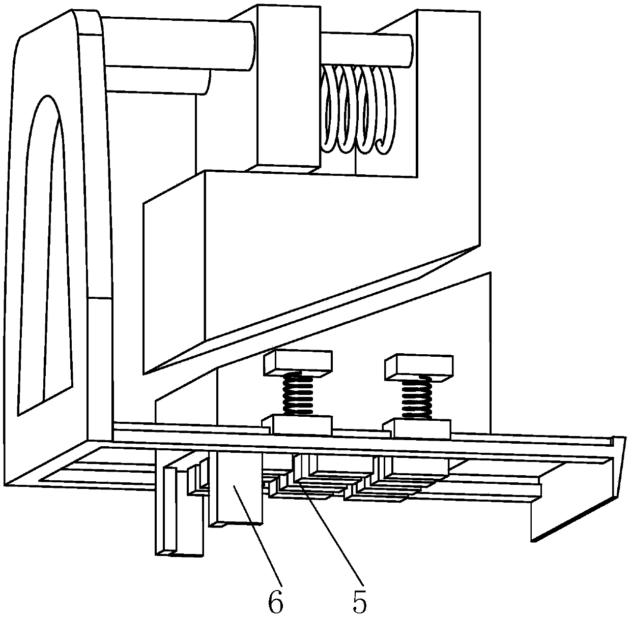 Transverse pushing and longitudinal pressing mechanism for hollow brick pressing forming machine