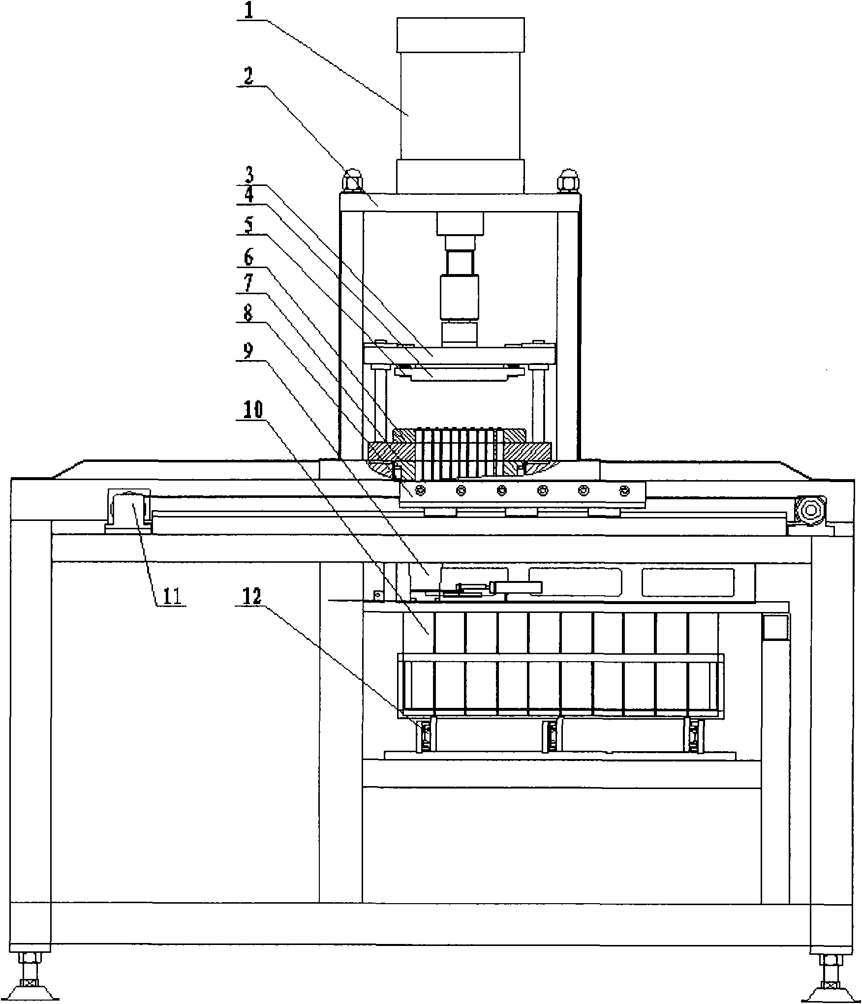 Device for automatic material stripping and automatic Bin splitting for serial flaky LEDs