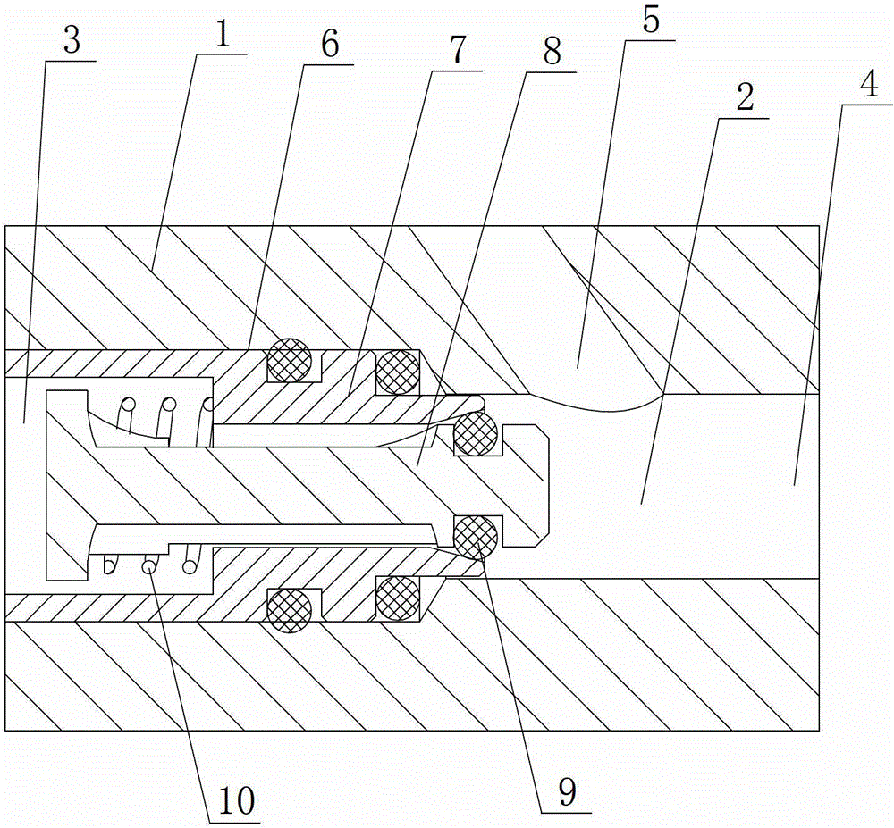 Gas-liquid one-way mixing device for urea pump