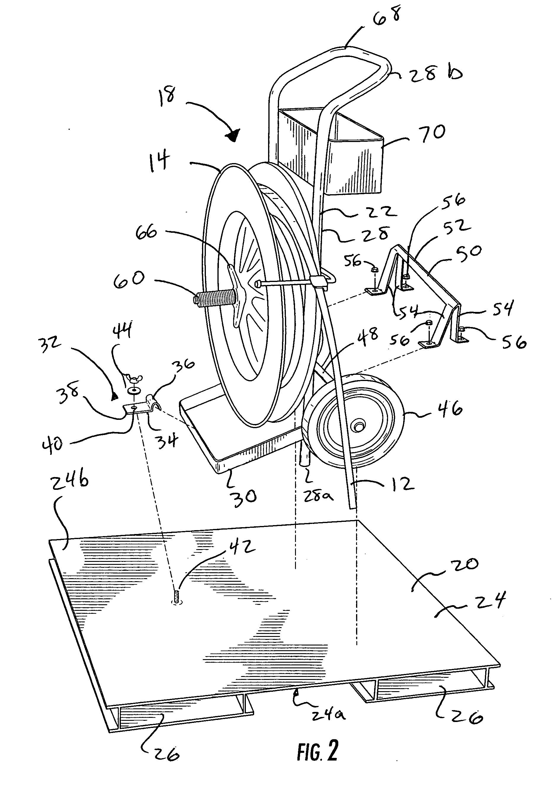 Apparatus and method for transporting and dispensing a strap