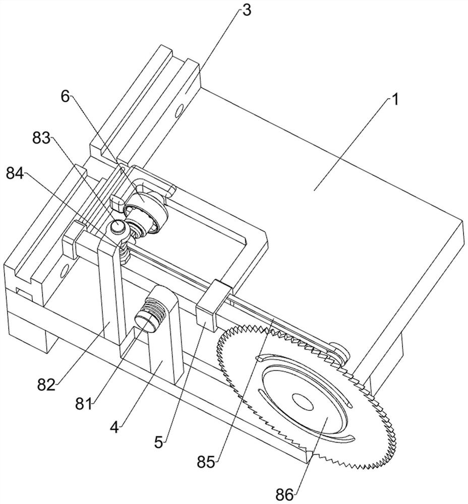 A fixed-distance automatic plate cutting device