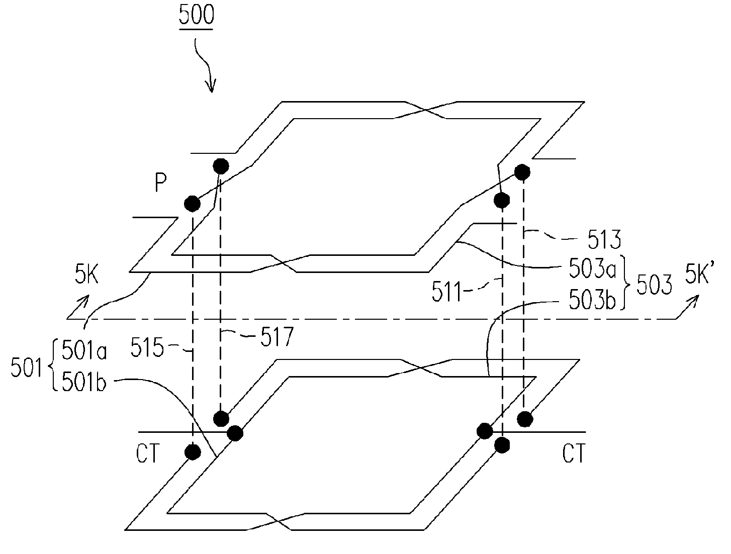 Integrated transformer with stack structure