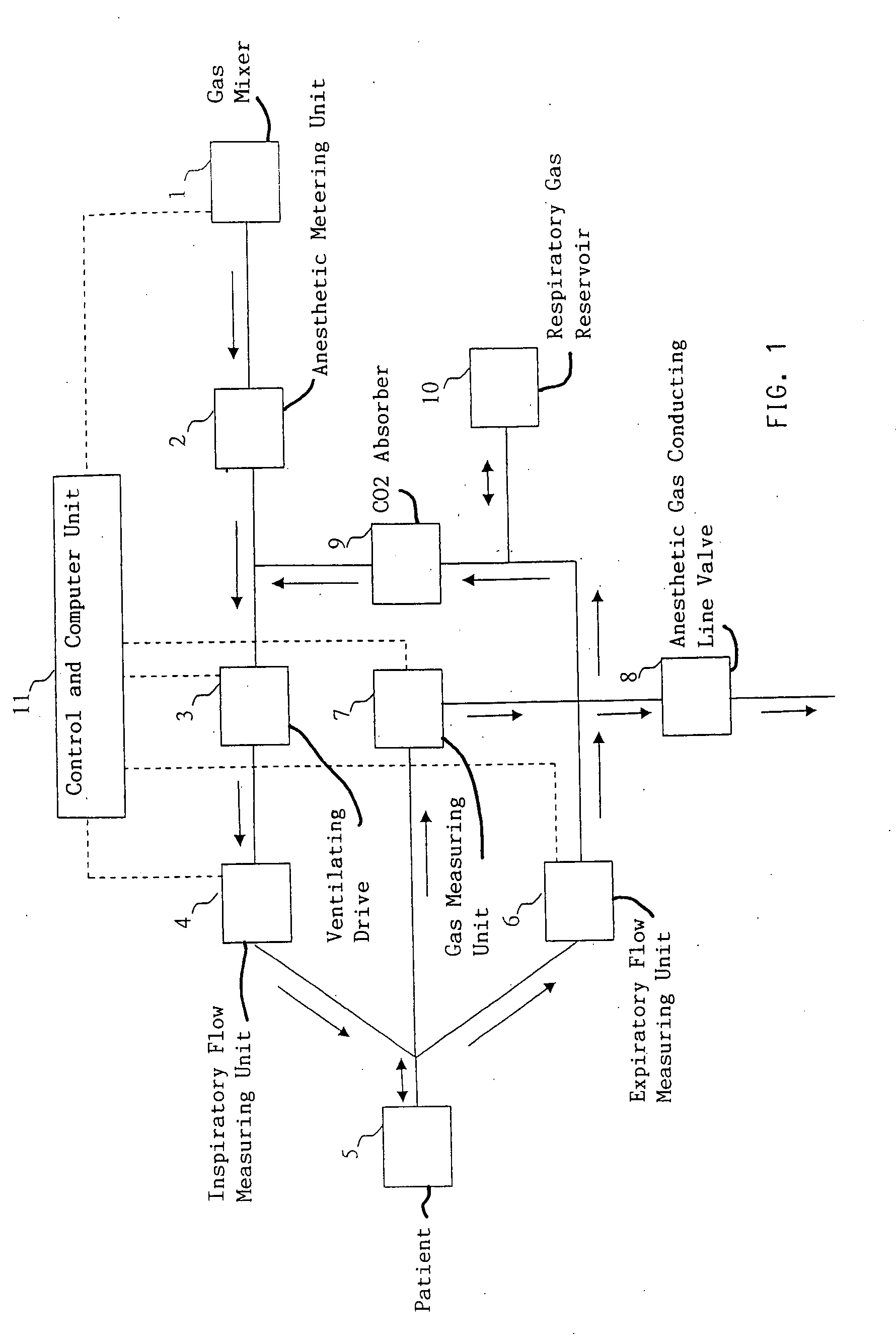 Method for measuring the anesthetic agent consumption in a ventilation system