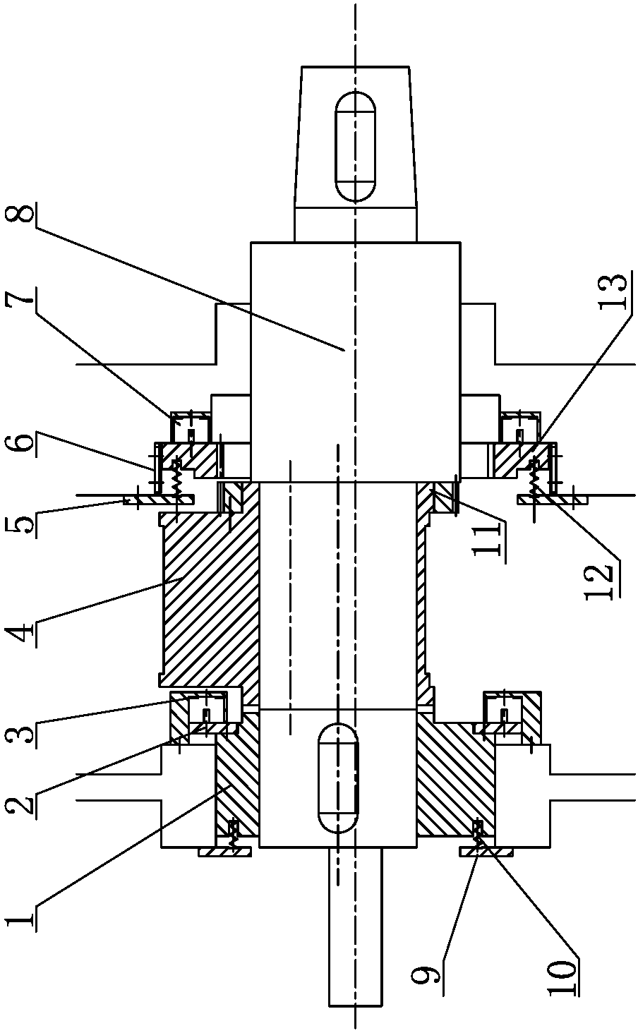 Press stroke automatic adjustment structure