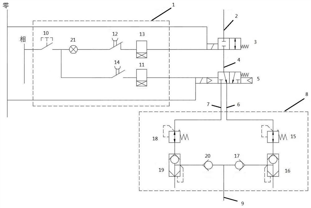 Pneumatic type needleless injection driving gas pressure switching device and using method thereof