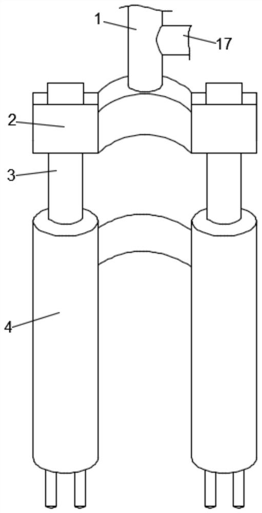 Electric vehicle front fork with damping function