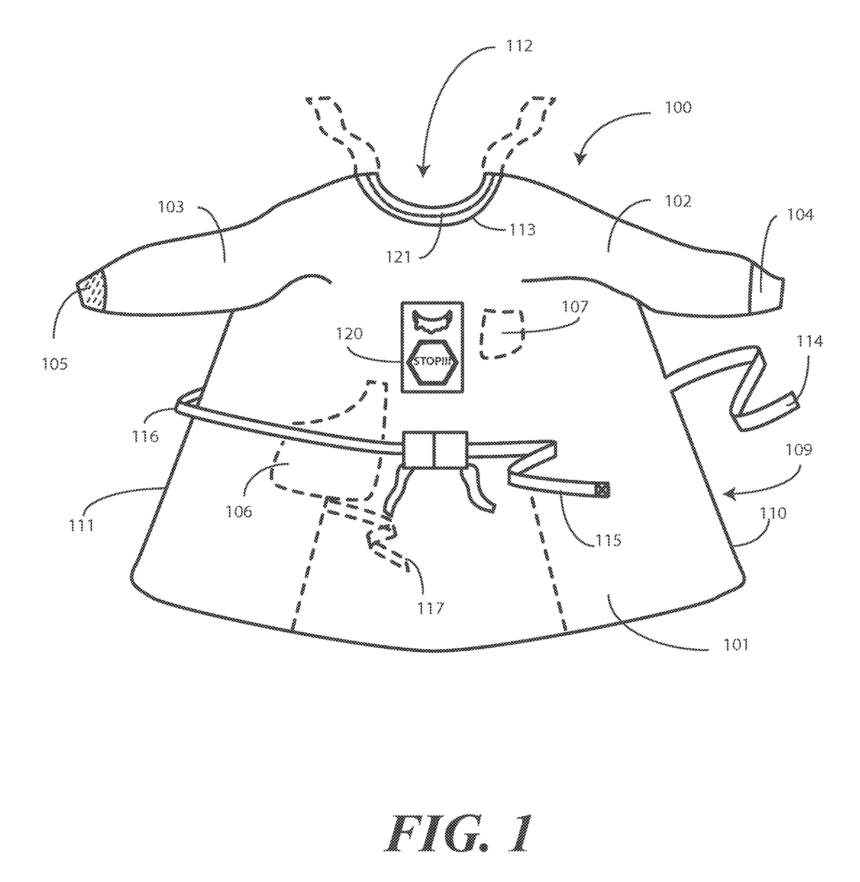 Surgical gown configured for prevention of improper medical procedures