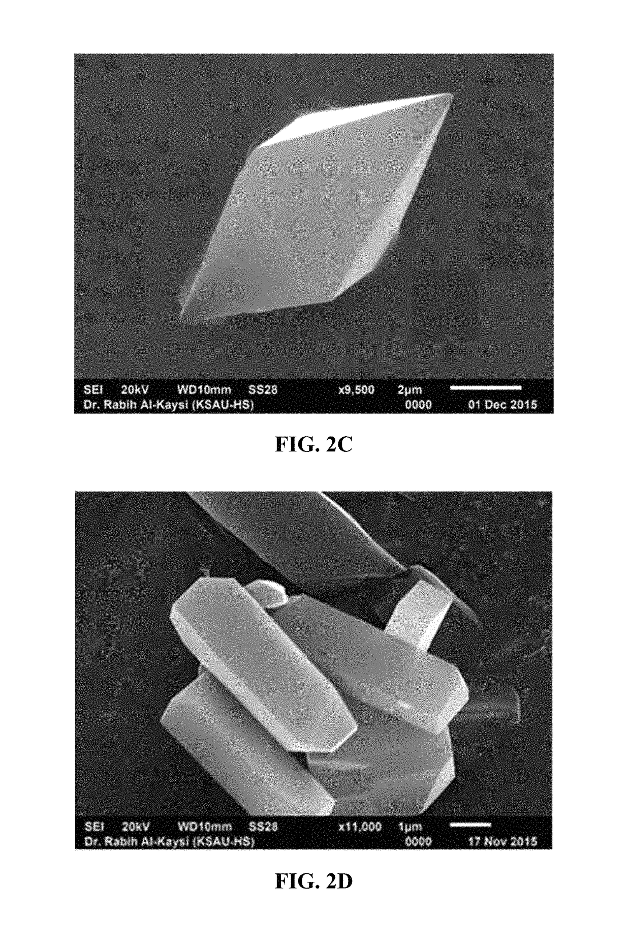 Spontaneous peeling of tetragonal microcrystals with short pulses of UV-light