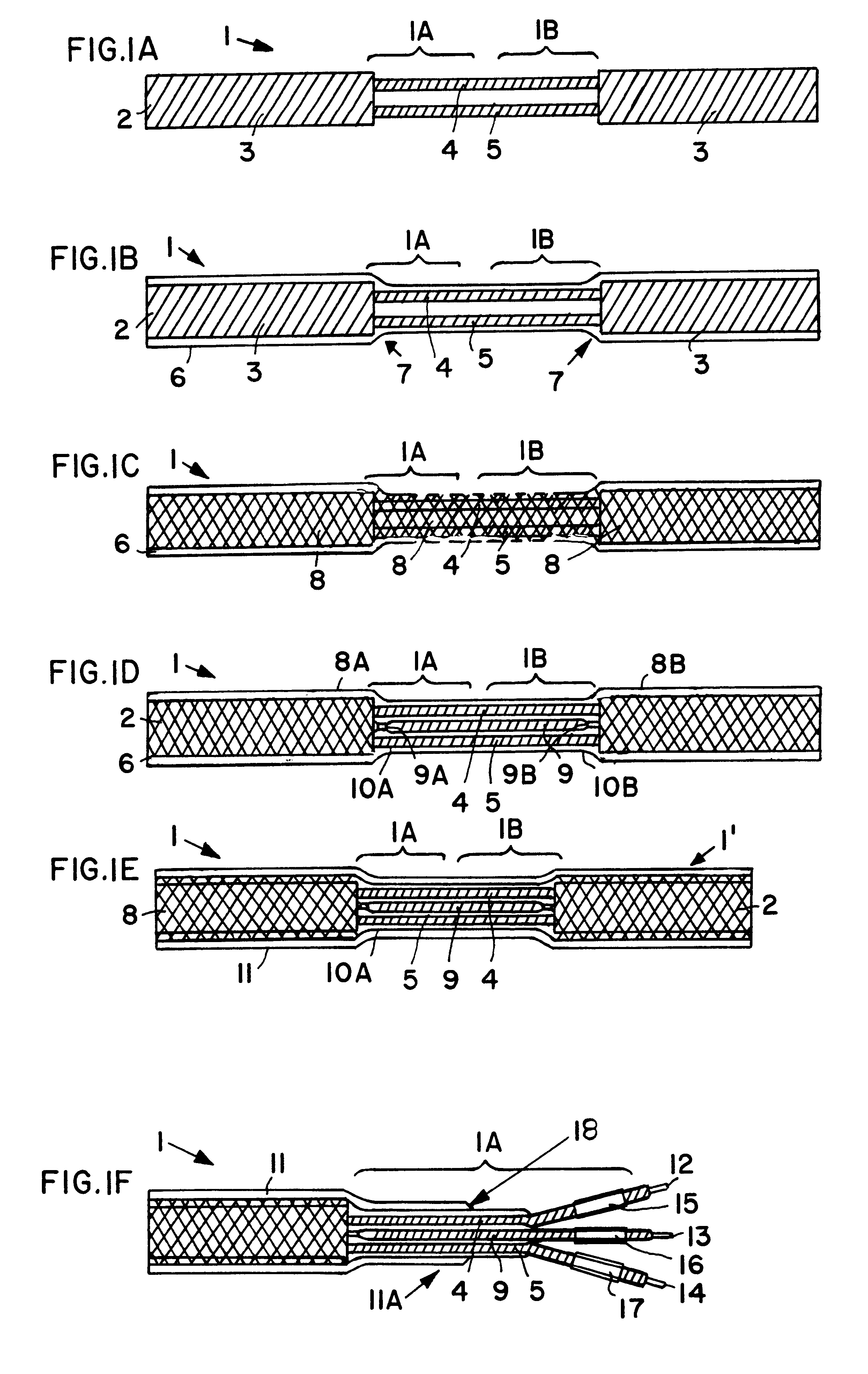 Heater arrangement with connector or terminating element and fluoropolymer seal, and method of making the same