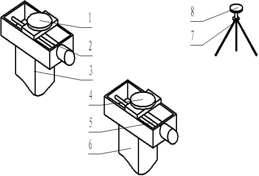 Three-point differencial GPS (Global Position System) dynamic positioning accuracy calibration method