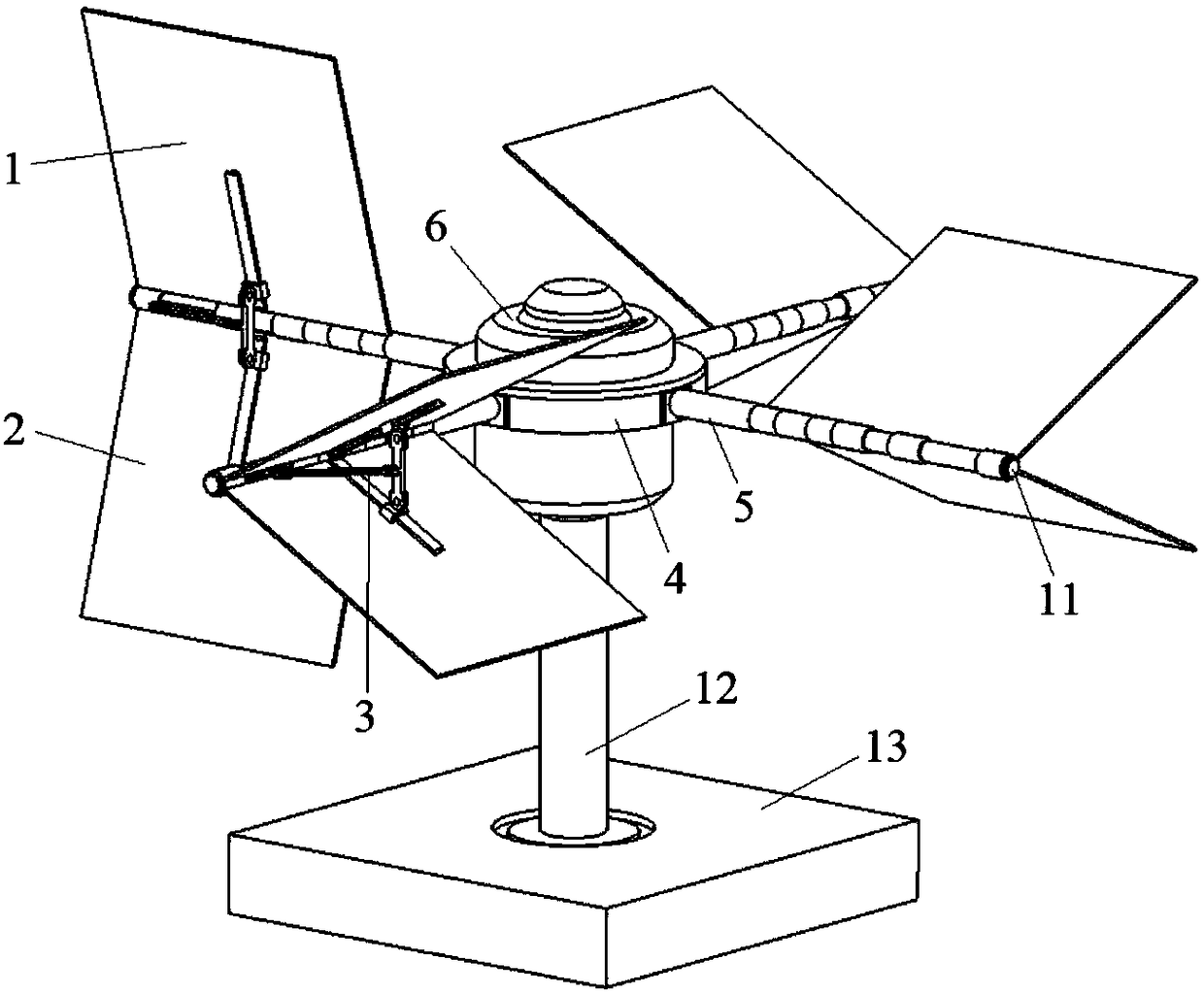 A blade automatic opening and closing type ocean current power generation device