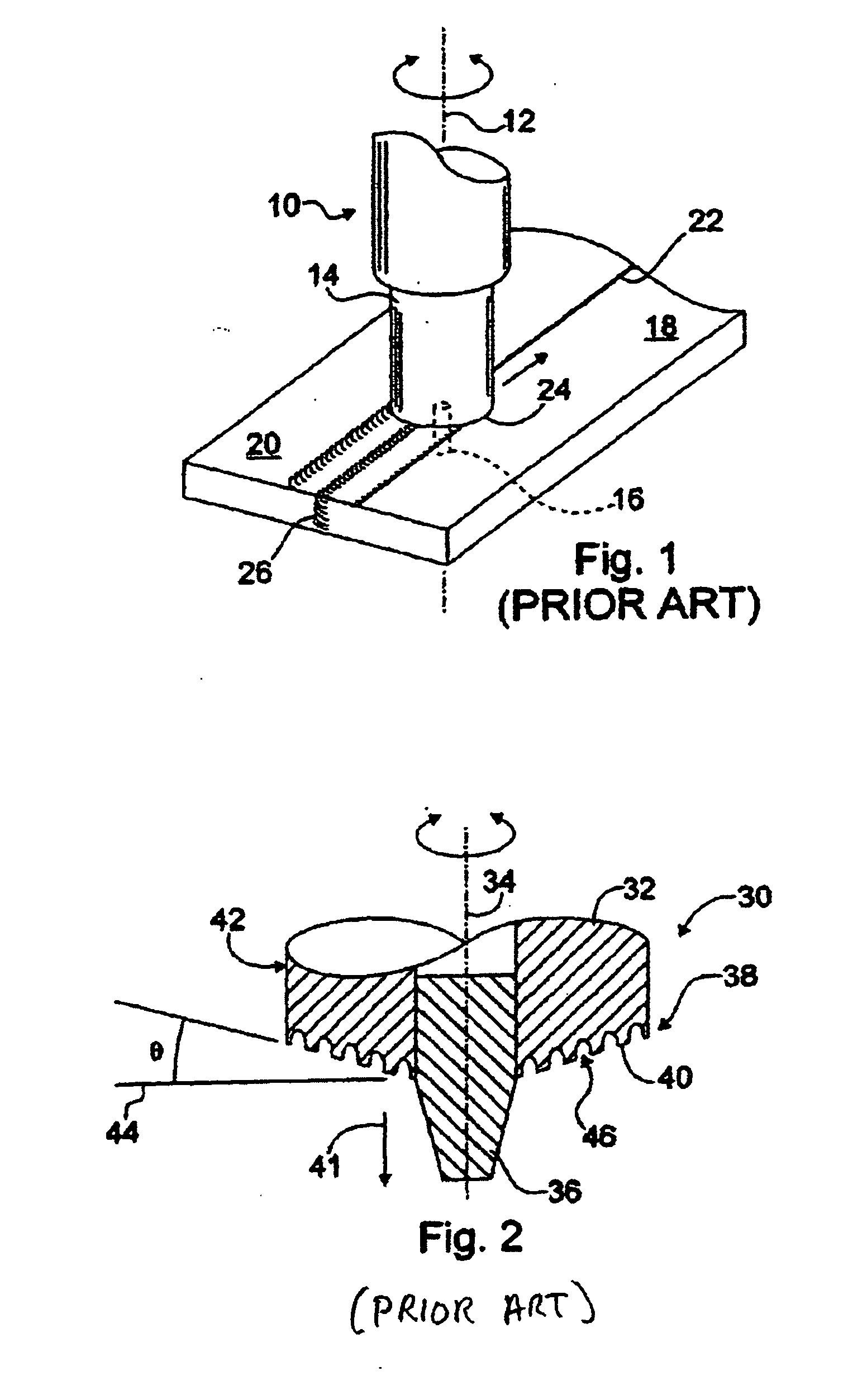 Tapered friction stir welding and processing tool