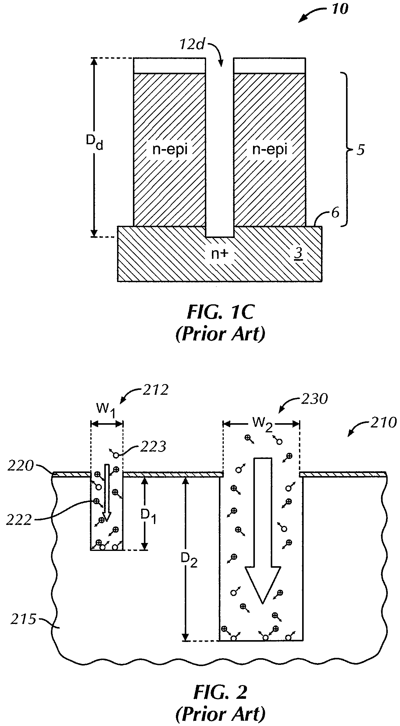 Trench depth monitor for semiconductor manufacturing