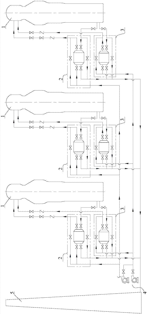 Hot-blast stove system of blast furnace