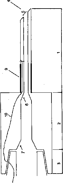 Fine needle arrangement for cell sampling