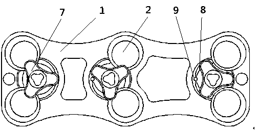 Locking device for spiral groove of anterior cervical steel plate