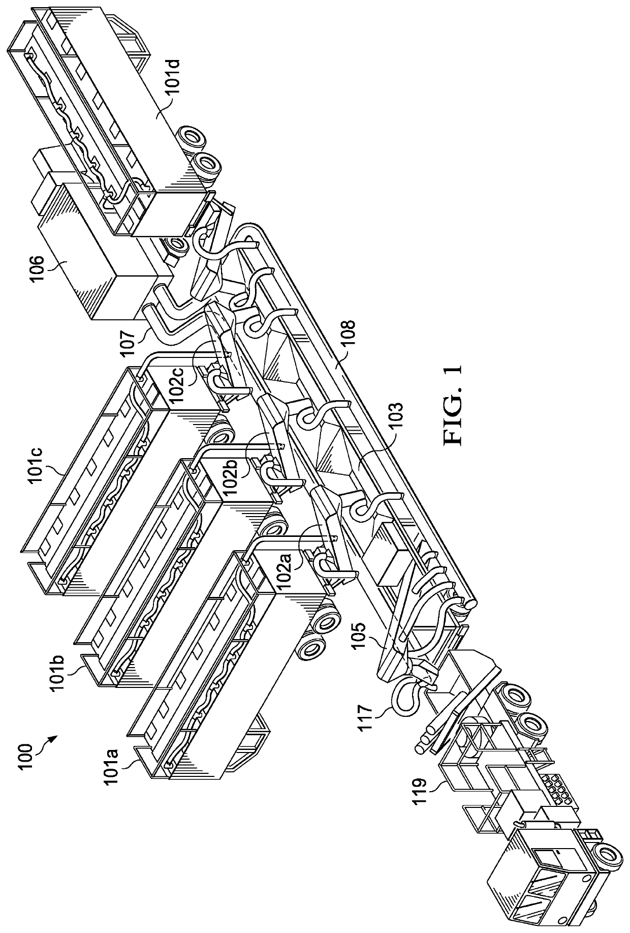 Systems and methods for controlling silica dust during hydraulic fracturing operations using an improved manifold