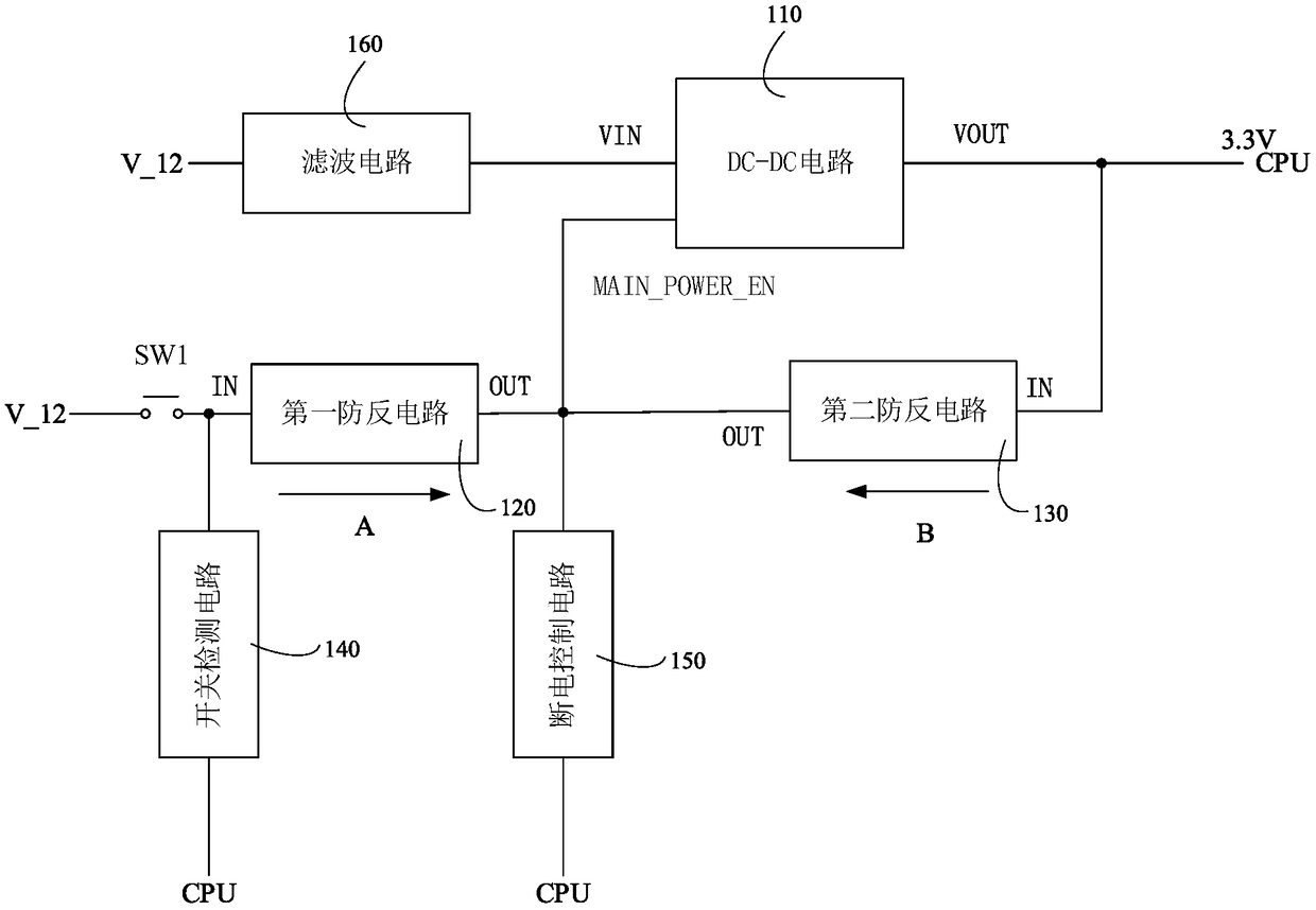 Controller power-on control circuit and control device