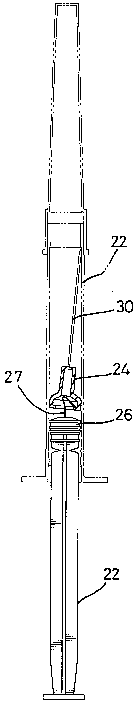 Retracting device for a safety syringe