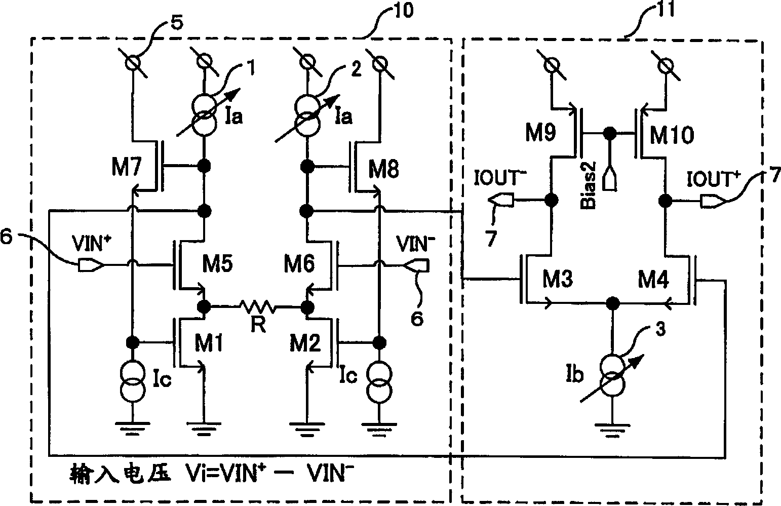 Variable transconductance circuit