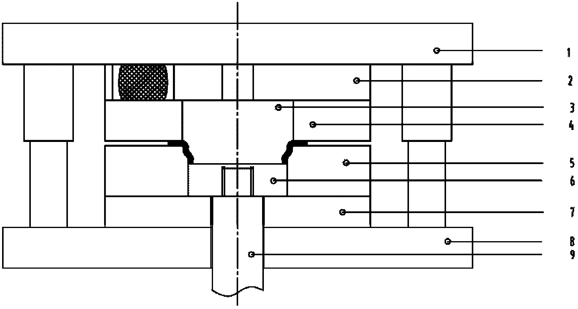 Pier thickness stamping process of separated pull ring and pier thickness stamping die