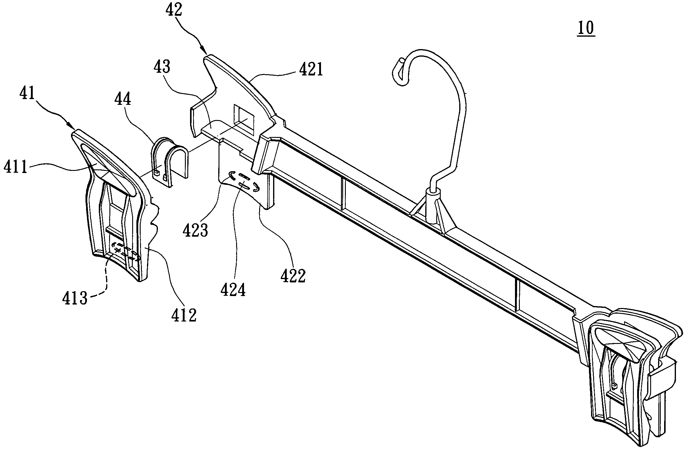 Garment hanger and clamps