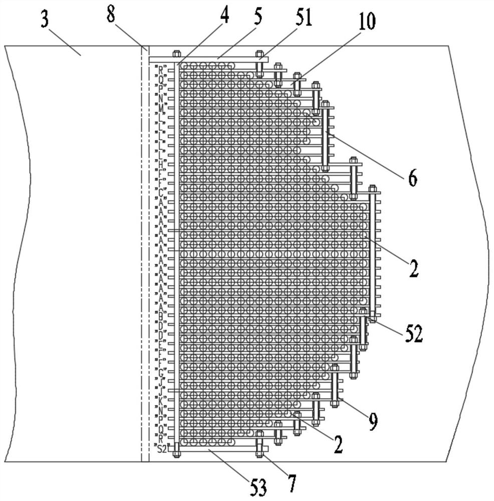 Detachable U-shaped tube bundle tail anti-vibration structure