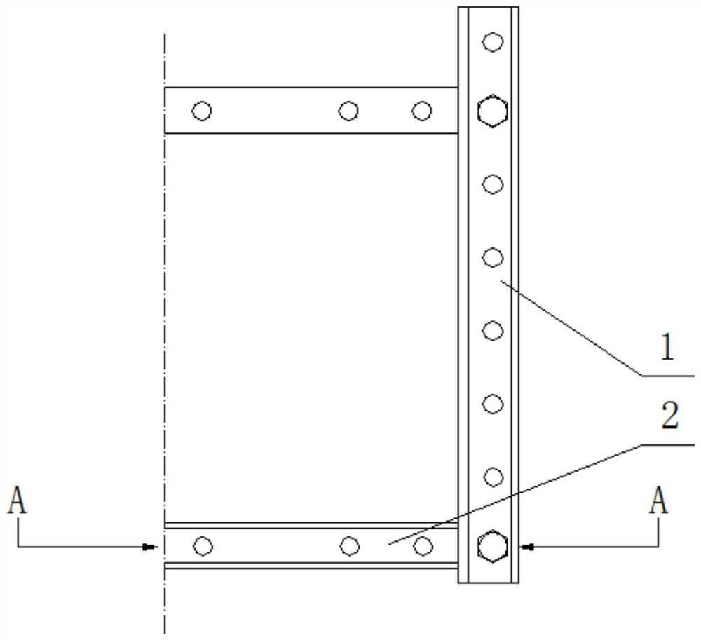 Support and hanger bottom supporting arm connecting device