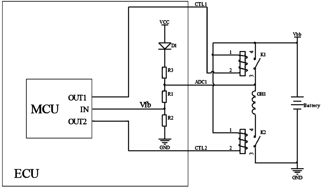 A kind of engine air intake preheating control circuit and control method