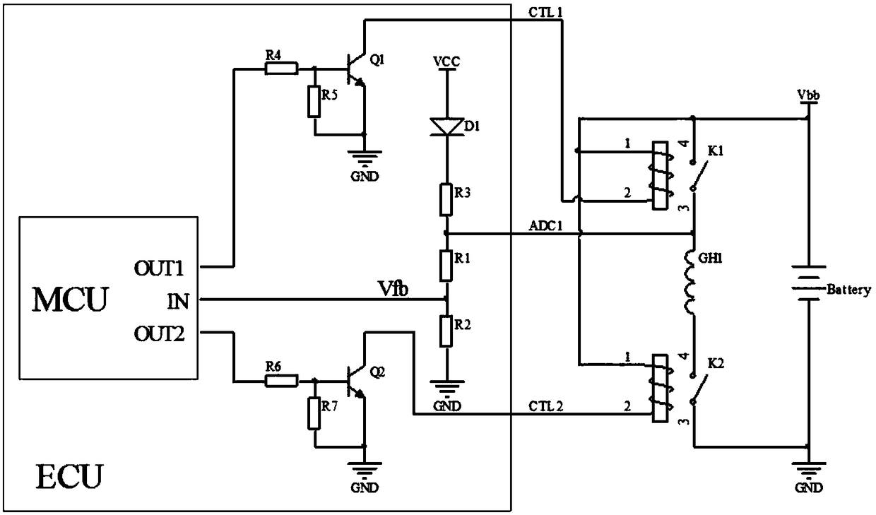 A kind of engine air intake preheating control circuit and control method