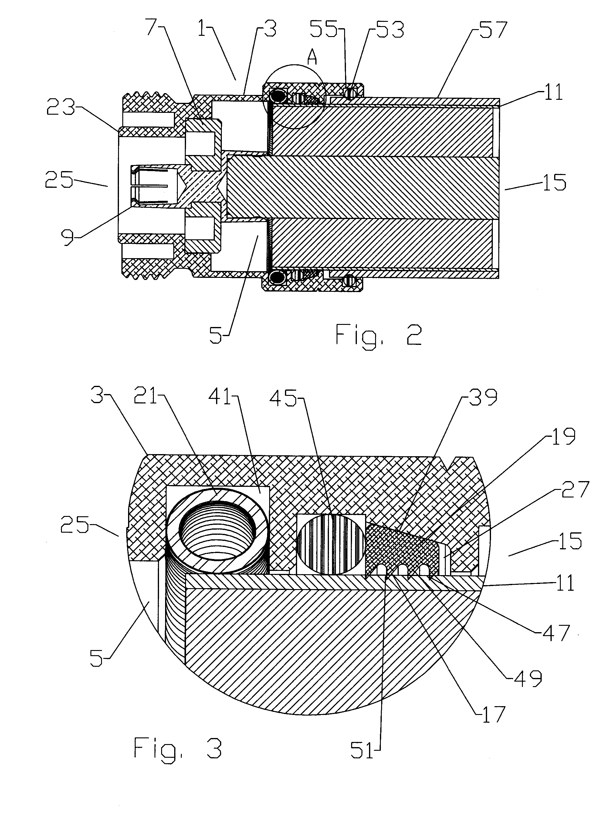 Shielded grip ring for coaxial connector