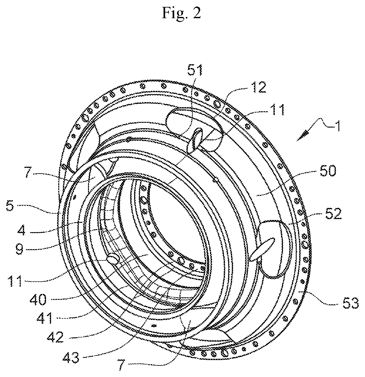 Annular component for supporting a turbine engine bearing