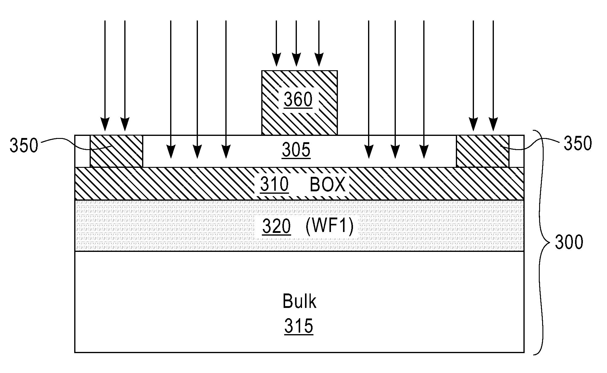 Mosfet with work function adjusted metal backgate