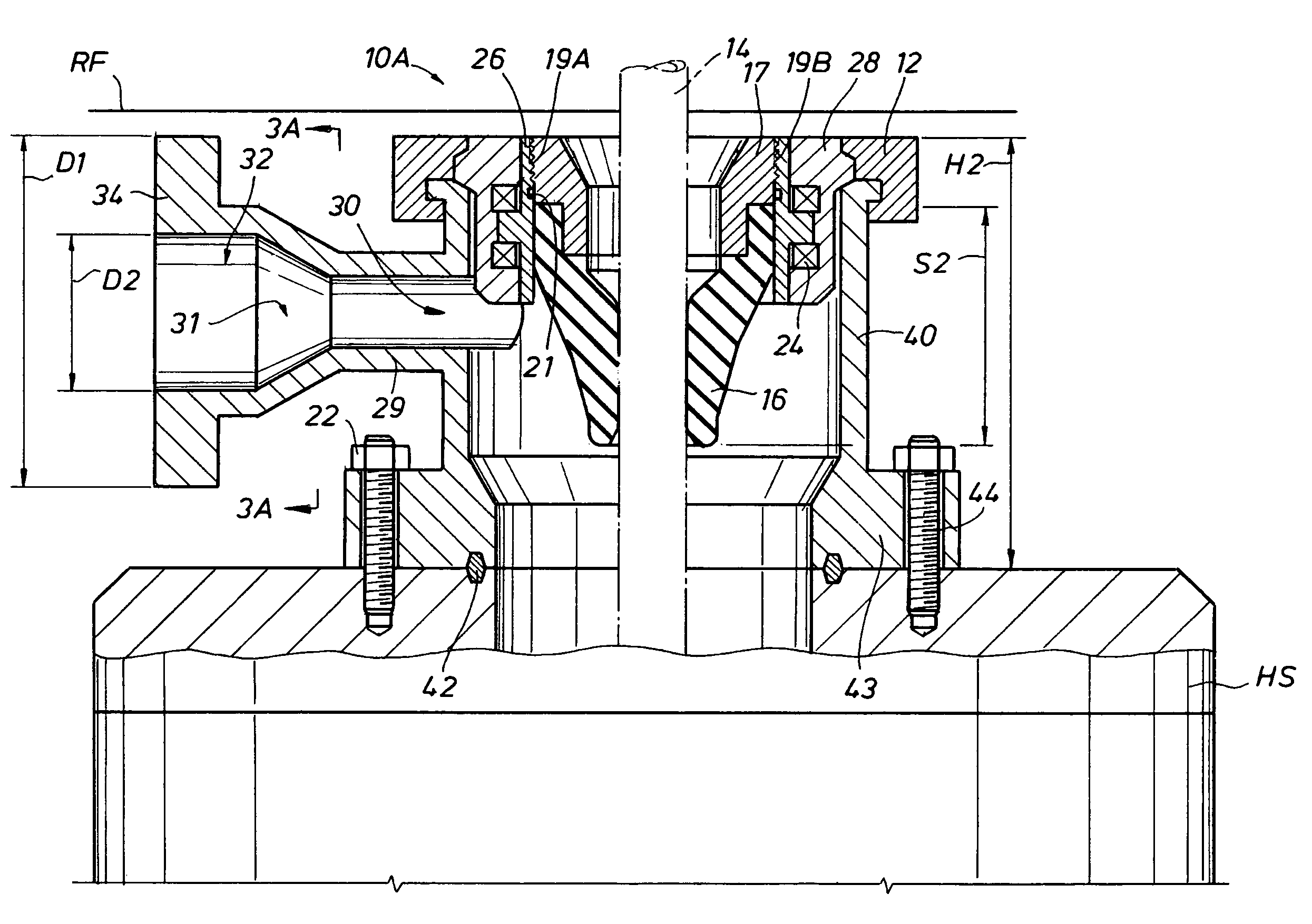 Low profile rotating control device