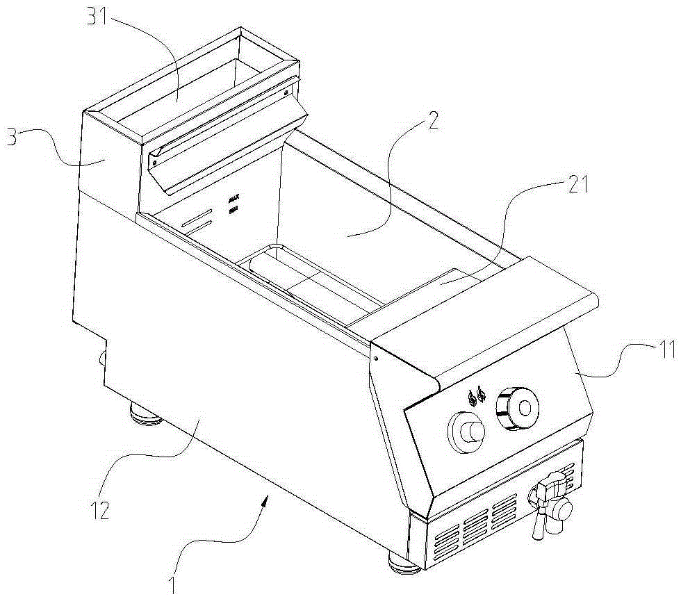 Table type gas single cylinder fryer