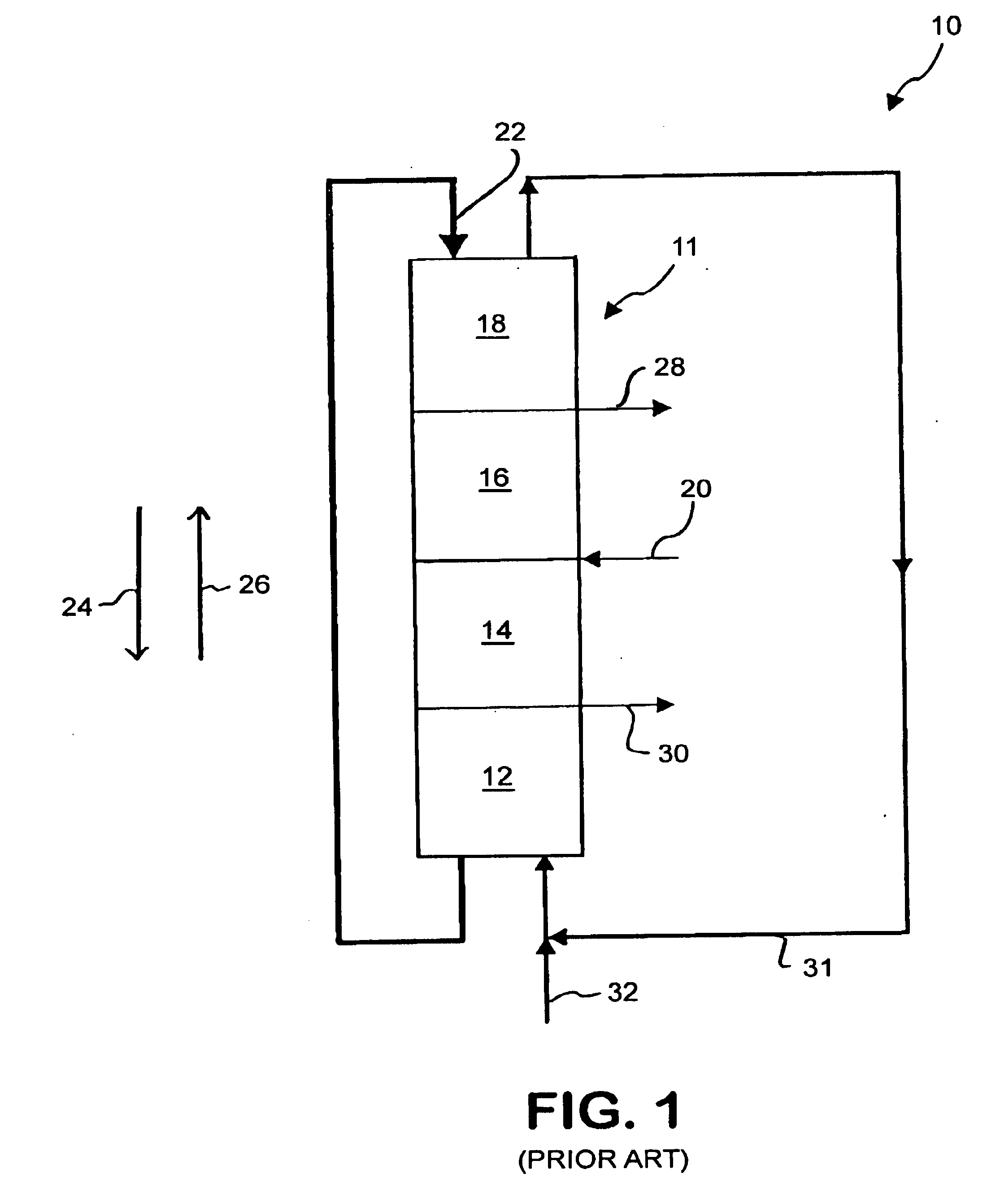Method and apparatus for separating a component from a mixture