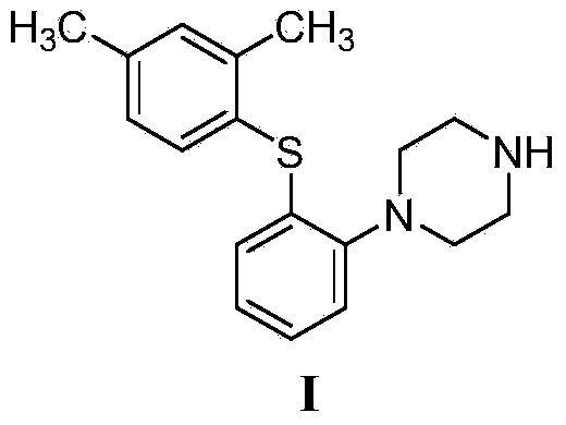 Preparation method of antidepressant vortioxetine