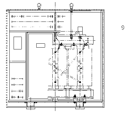 Dry-type transformer housing fixing structure
